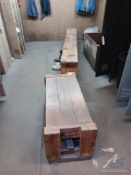 (2) Wooden Benches and Wooden Box