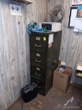 4 Drawer Filing Cabinet, Small Safe, Shredder, and Other Items