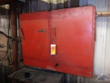 2 Door Red Metal Cabinet 40 x 13 x 31