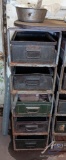 Metal Shelves with Metal Drawers