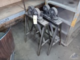 (2) Sawhorses with Rollers for Welding