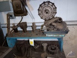 Work Bench and Contents and Shelf with Contents