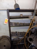 Metal Shelving Rack with Hobb Change Gears 26 x 4 x 50