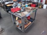 Wheeled Push Cart and Contents