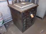 Metal Cabinet and Contents