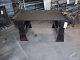Metal and Wood Workbench