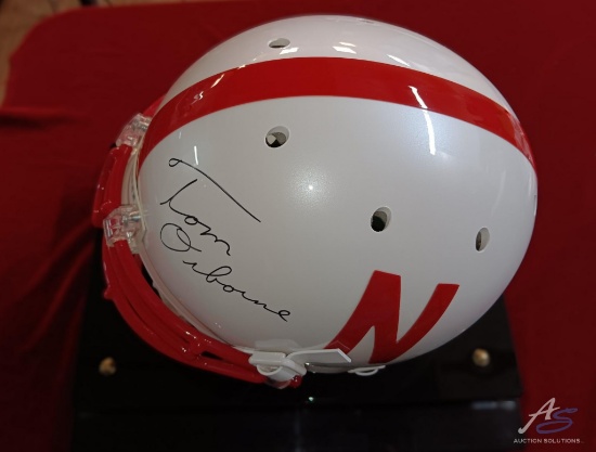 Full Sized Nebraska Football Helmet: Tom Osborne & Bo Pelini Autographs