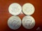 (4) 1968 Silver Kennedy Halves