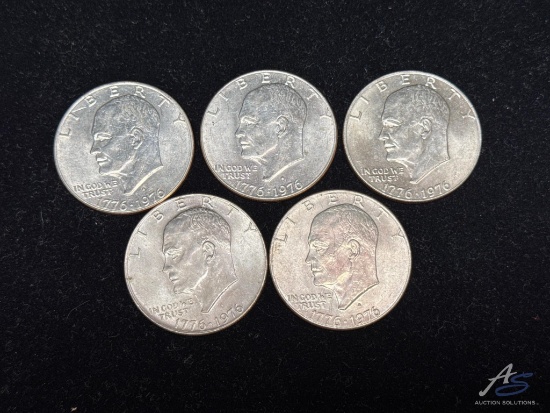 (5) Eisenhower Dollars 1776-1976