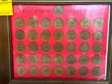 Presidential Hall of Fame Coins in Frame (presidents 1-37)