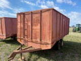 Long tandem axle peanut trailer