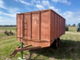 Long tandem axle peanut trailer