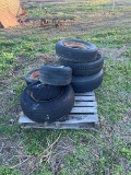 pallet of tires and rims