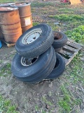 pallet of tires and rims