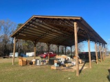 60 ft. x 30 ft. Shelter with metal top, approximately two years old