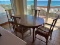 Lightwood kitchen table and 4 chairs (1 leaf)
