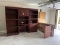 (2) book cases and desk