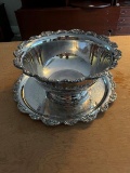 Silver plated punch bowl set   (12 cups)