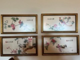 (4) Framed Chinese Silk