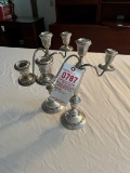 (2) silver plated candle sticks