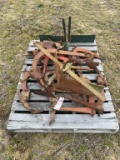 Pallet of cultivator parts