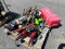 pallet of misc air tank, air real, polaris toolbox