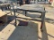 Metal table on wheels