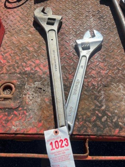 (2) Large adjustable wrenches