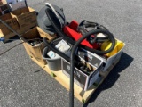 Pallet of misc tools, shop tools