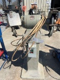 Bench grinder on stand
