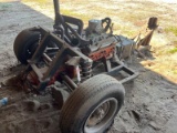 Corvette motor mounted on frame
