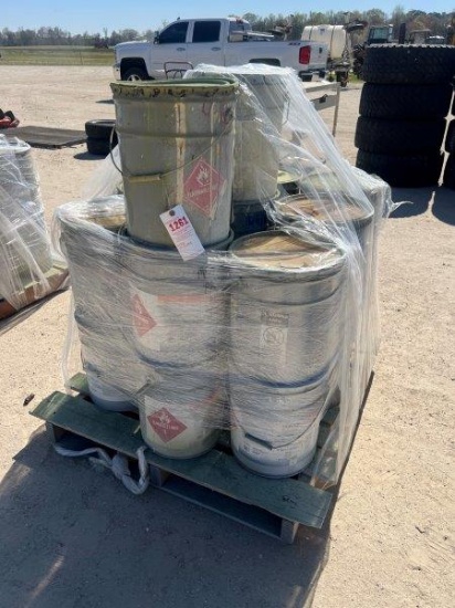 Pallet of industrial paint