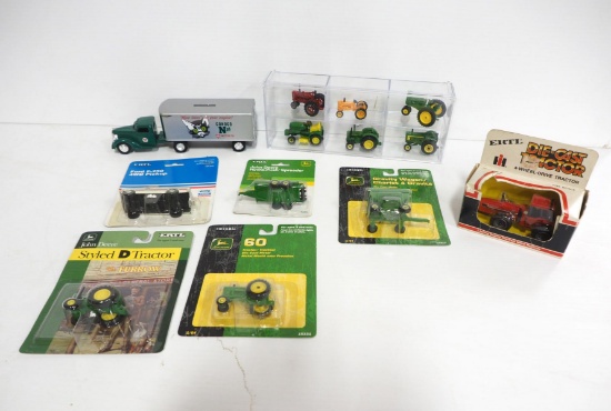 Lot of 1/64 scale tractors & semi