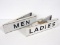 Pair of Men's & Ladies bathroom signs