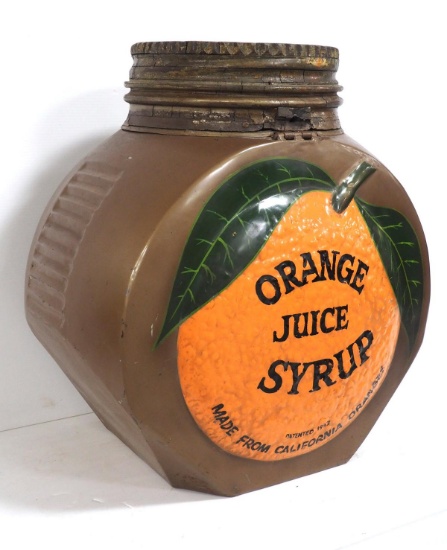 Orange Juice Syrup display container