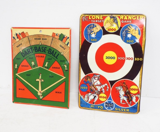 (4) tin target games on 2 boards
