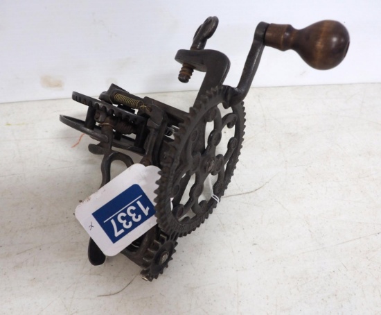 Unusual hand-crank apple peeler