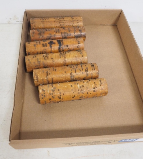 (6) Roller organ music rolls