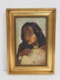 Oil painting of Southwestern girl