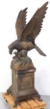 Cast iron eagle on cast iron base