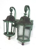 Pair of bronze wall sconces