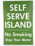 Self-Service Island sign
