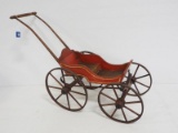 Wooden doll carriage