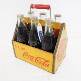 Wooden Coca Cola 6-pack bottle carrier