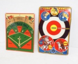 (4) tin target games on 2 boards