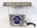 Lighted Pabst Blue Ribbon Beer sign
