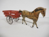 Wooden horse & cart toy