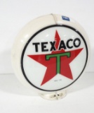 Pair of glass Texaco globe inserts
