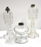 (3) Early glass oil lamps