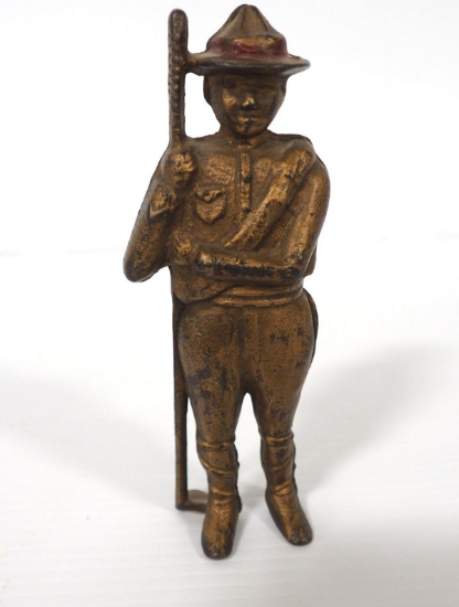 Cast iron Boy Scout bank